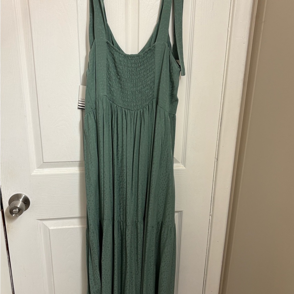 NWT Chic Sleeveless Green Maxi Dress with Button Detail size L - Picture 7 of 9